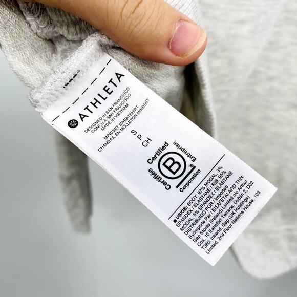 Athleta Light Gray Crewneck long Sleeve - Picture 4 of 5